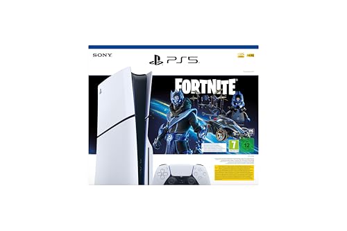 Sony PlayStation 5 Slim 1TB Disc Edition Cobalt Star Fortnite 2-Controller Bundle