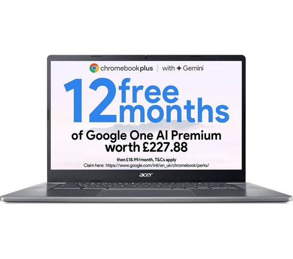 Acer Chromebook Plus 515 Intel Core i3-1215U 8GB 256GB Iron