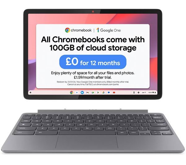 Lenovo IdeaPad Chromebook Duet MediaTek Kompanio 838 8GB 128GB Luna Grey