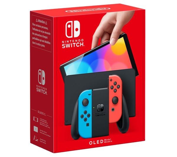 Switch OLED Console Neon Red &