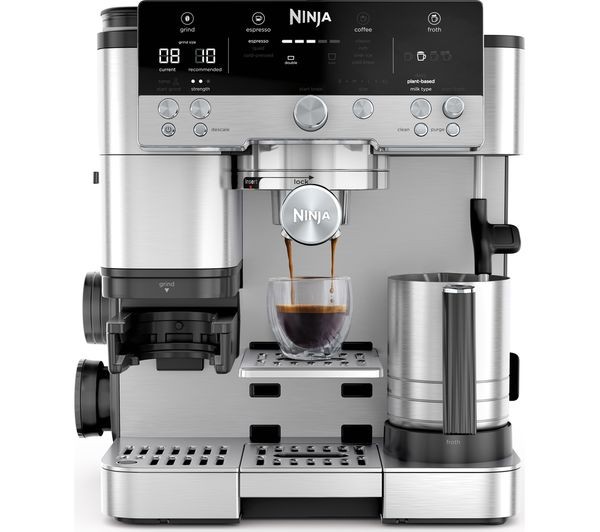 Ninja Luxe Cafe ES601UK Bean to Cup Coffee Machine Silver & Black